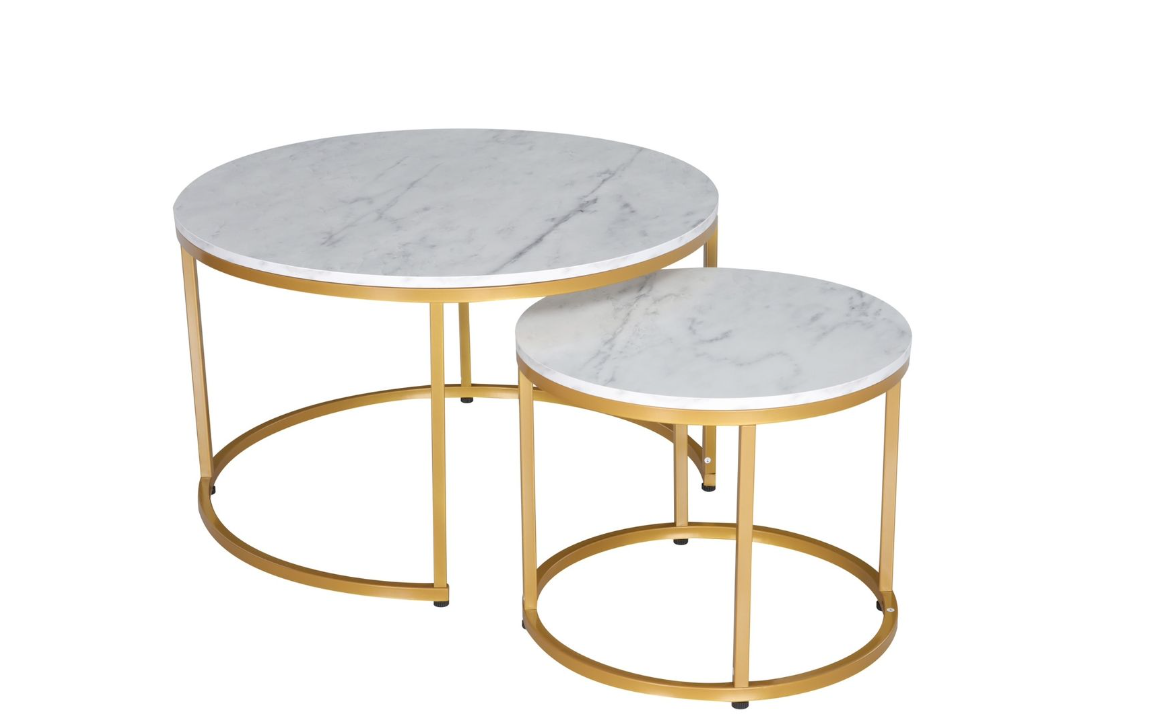 Nested Set Coffee Table - Marble